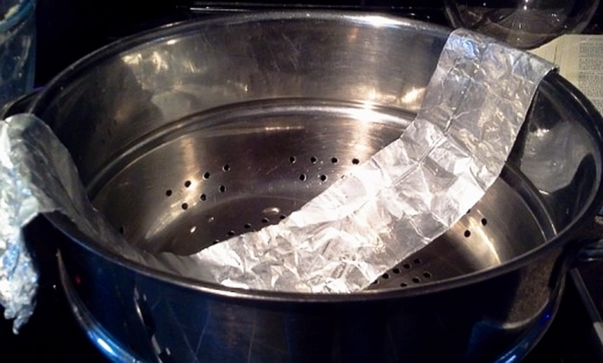 Make a foil lifting handle for the steamer.