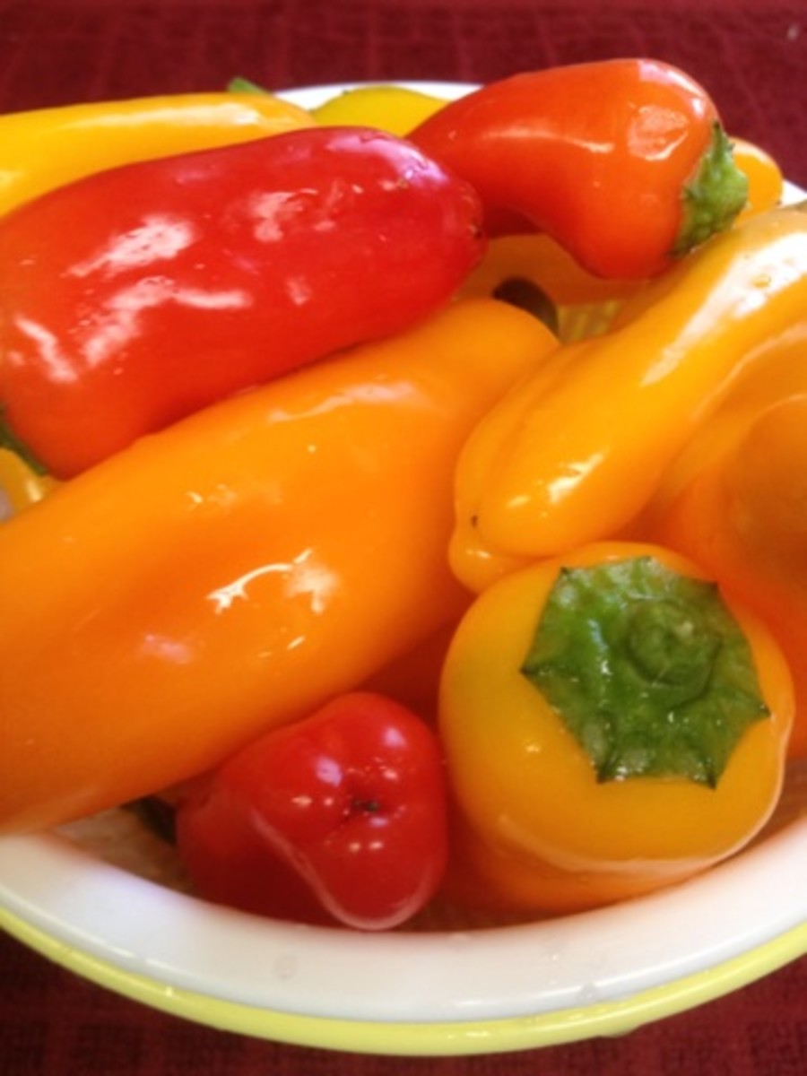 Dip baby bell peppers in hummus!
