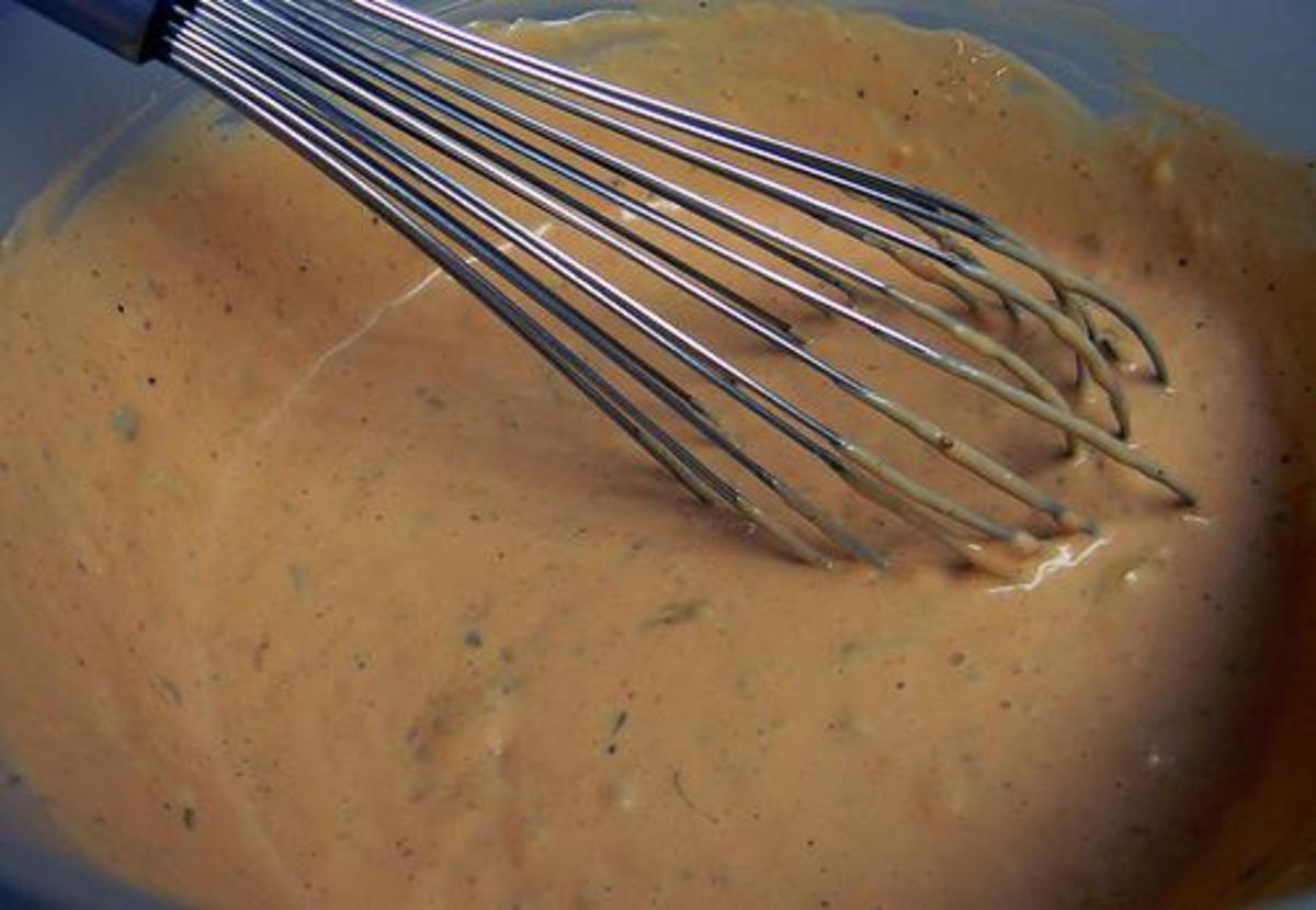 Be sure to whisk together the ingredients of your secret sauce very well together.
