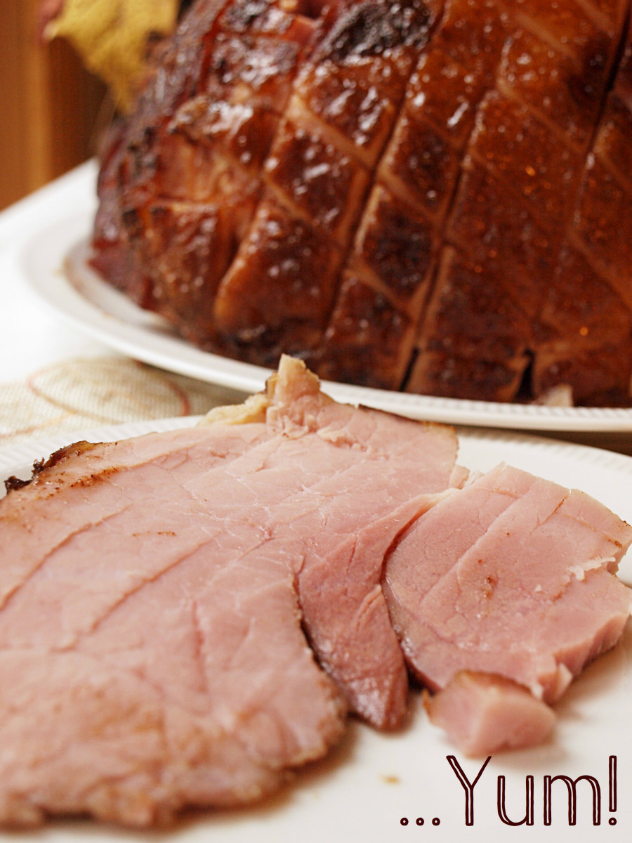 Slice the ham and serve with your choice of veggies. Delicious!