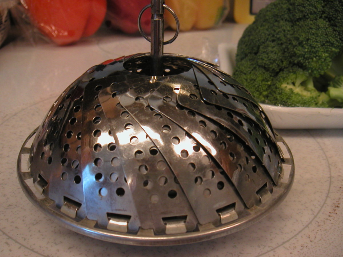 This is a metal steamer.