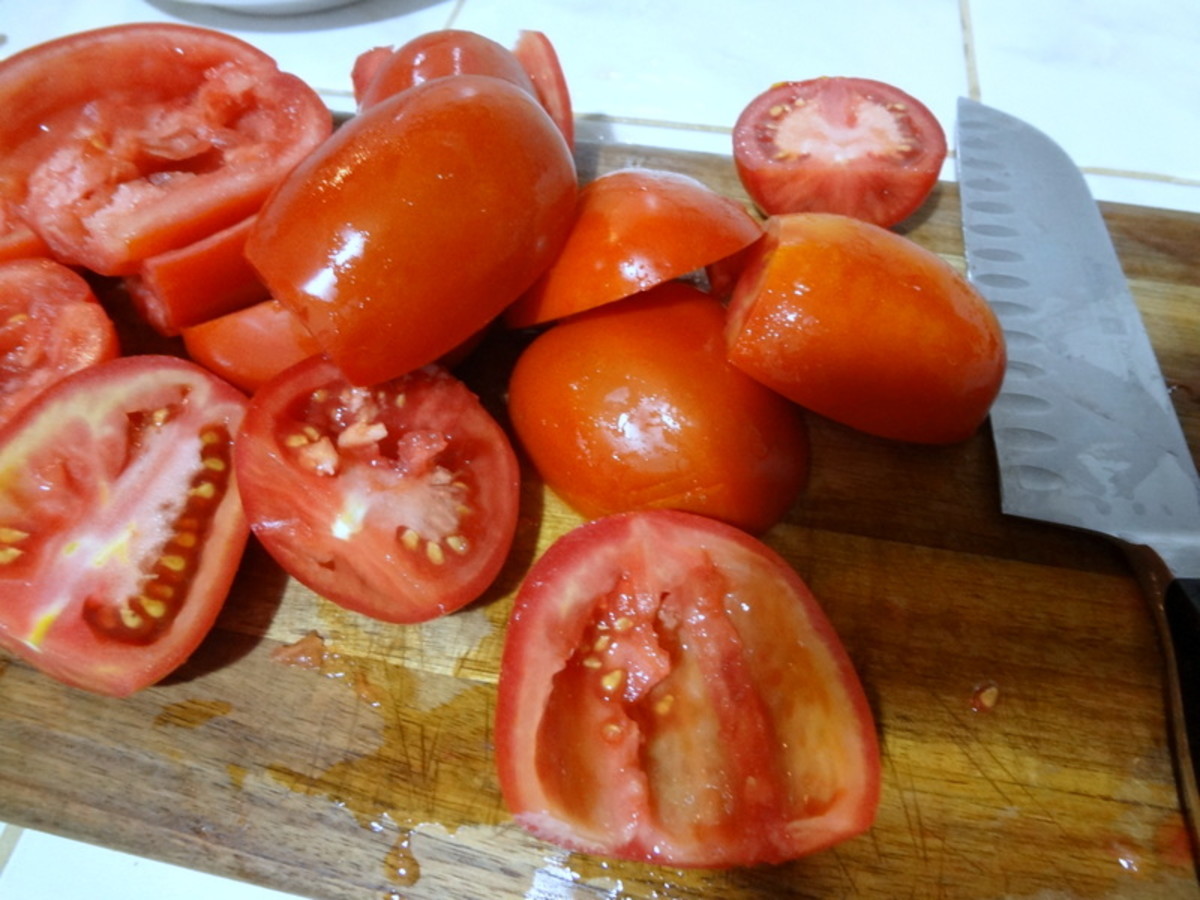 Seed the tomatoes . . . 