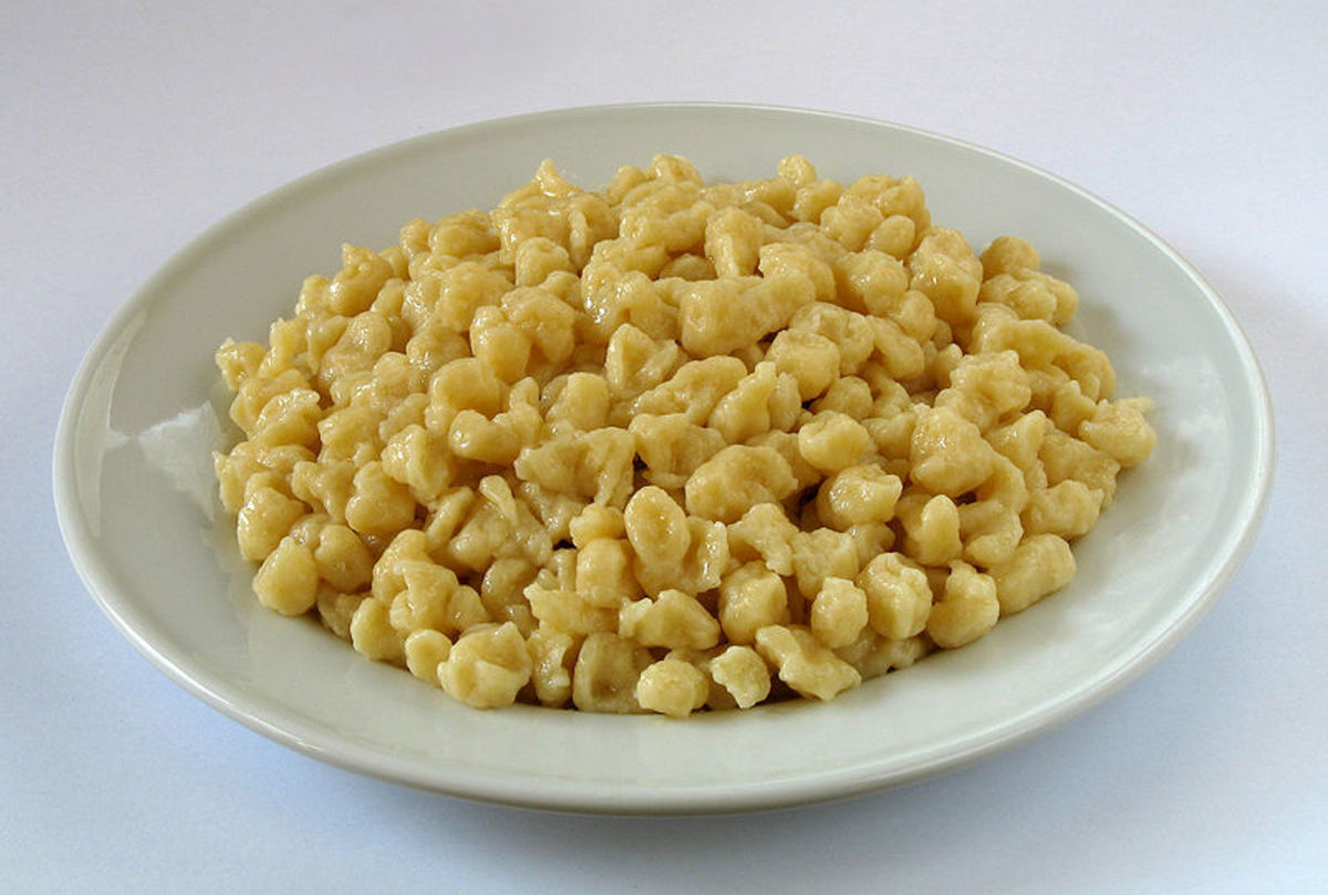 Spaetzle, traditional noodles from Swabia