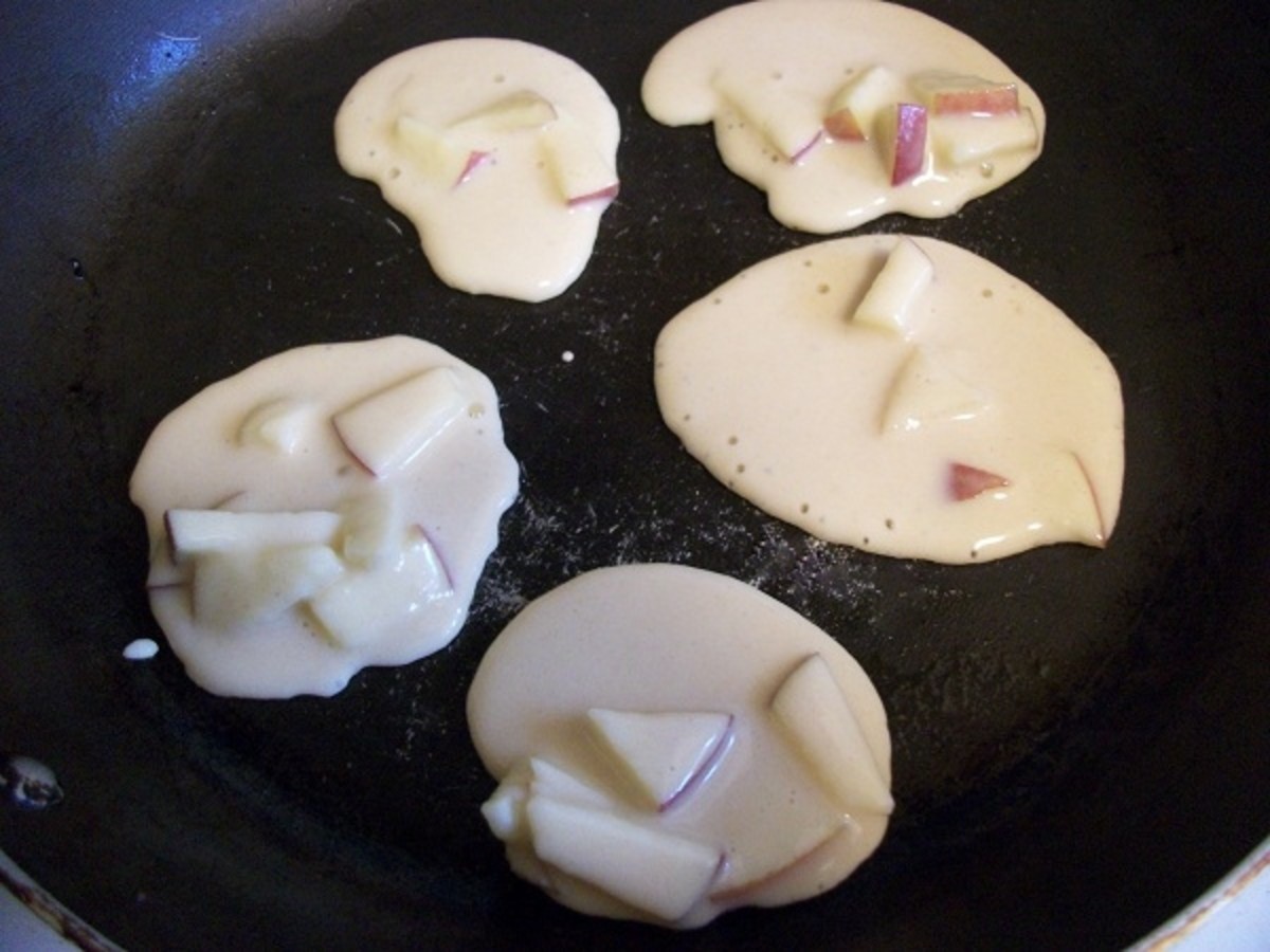 Drop Scones Getting Cooked on a Skillet
