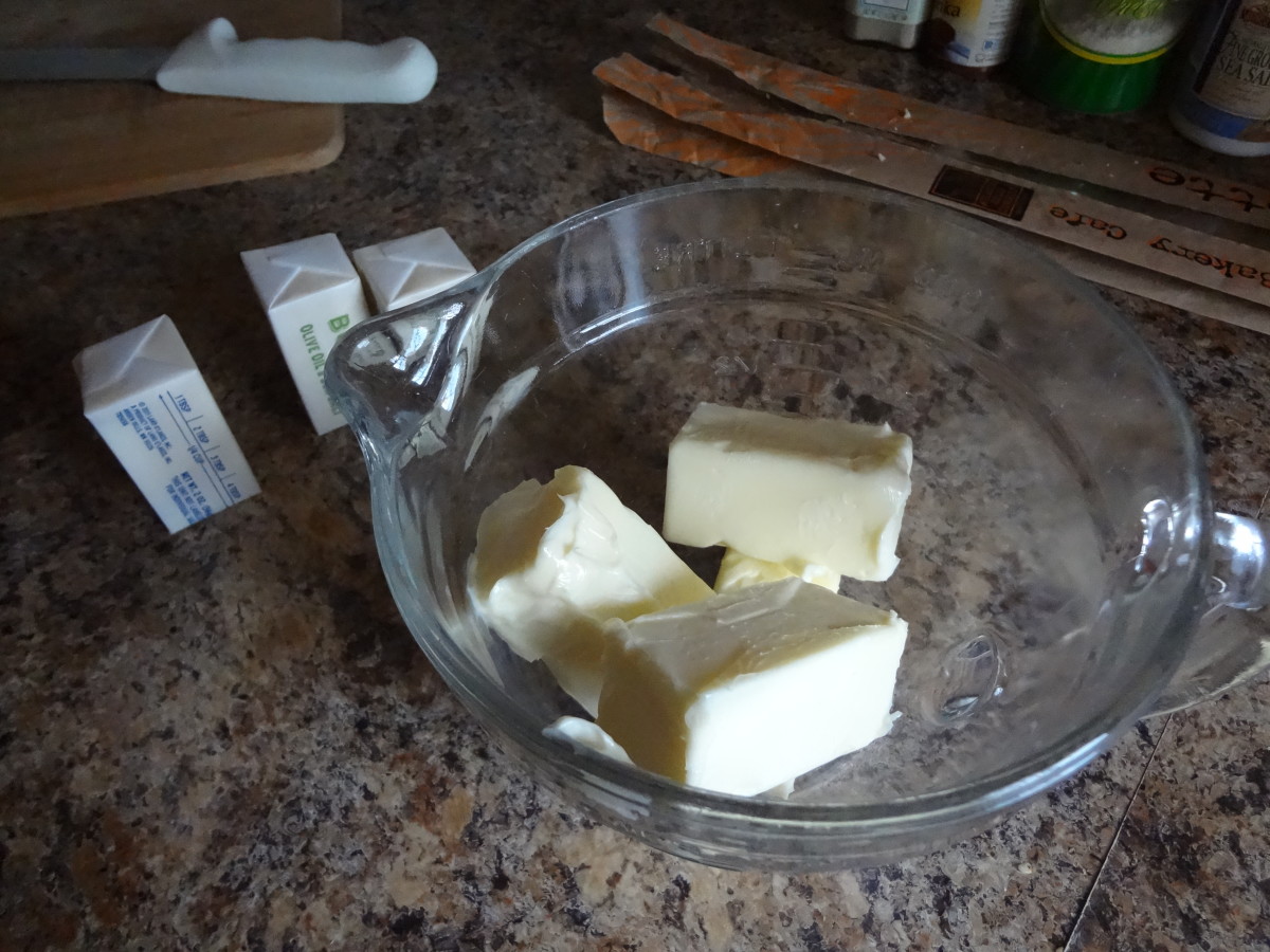 Put the butter in a microwave safe container.