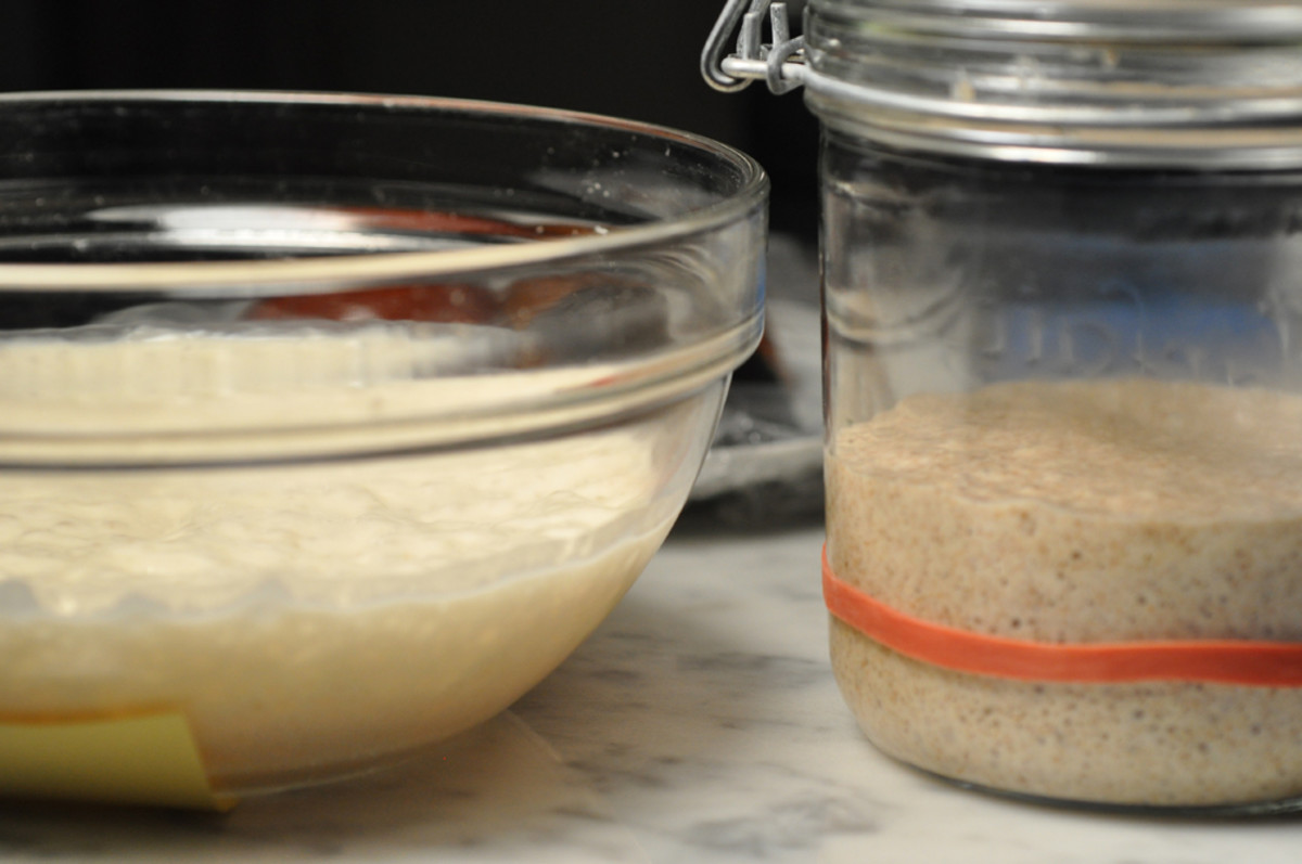 Poolish (left) and sourdough leaven(right) ready to use. Image: © Siu Ling Hui