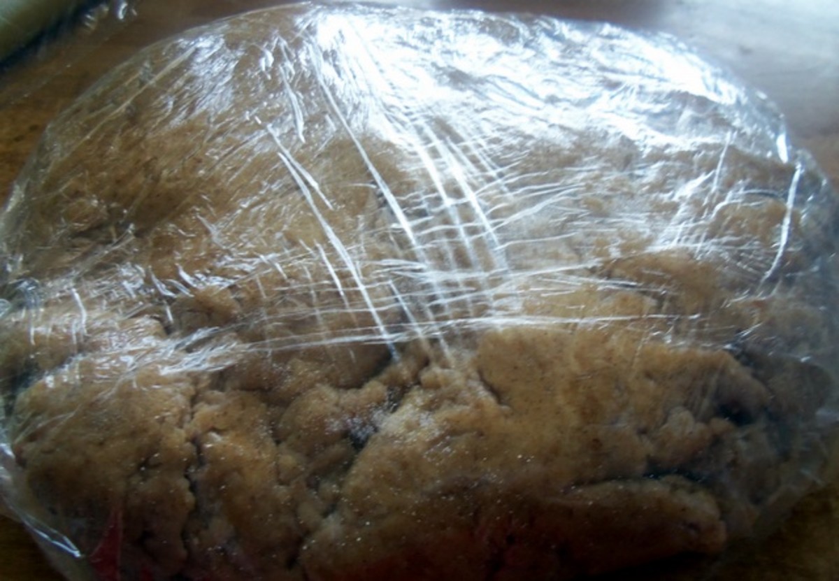 Knead the dough and wrap in plastic.  Refrigerate until needed.