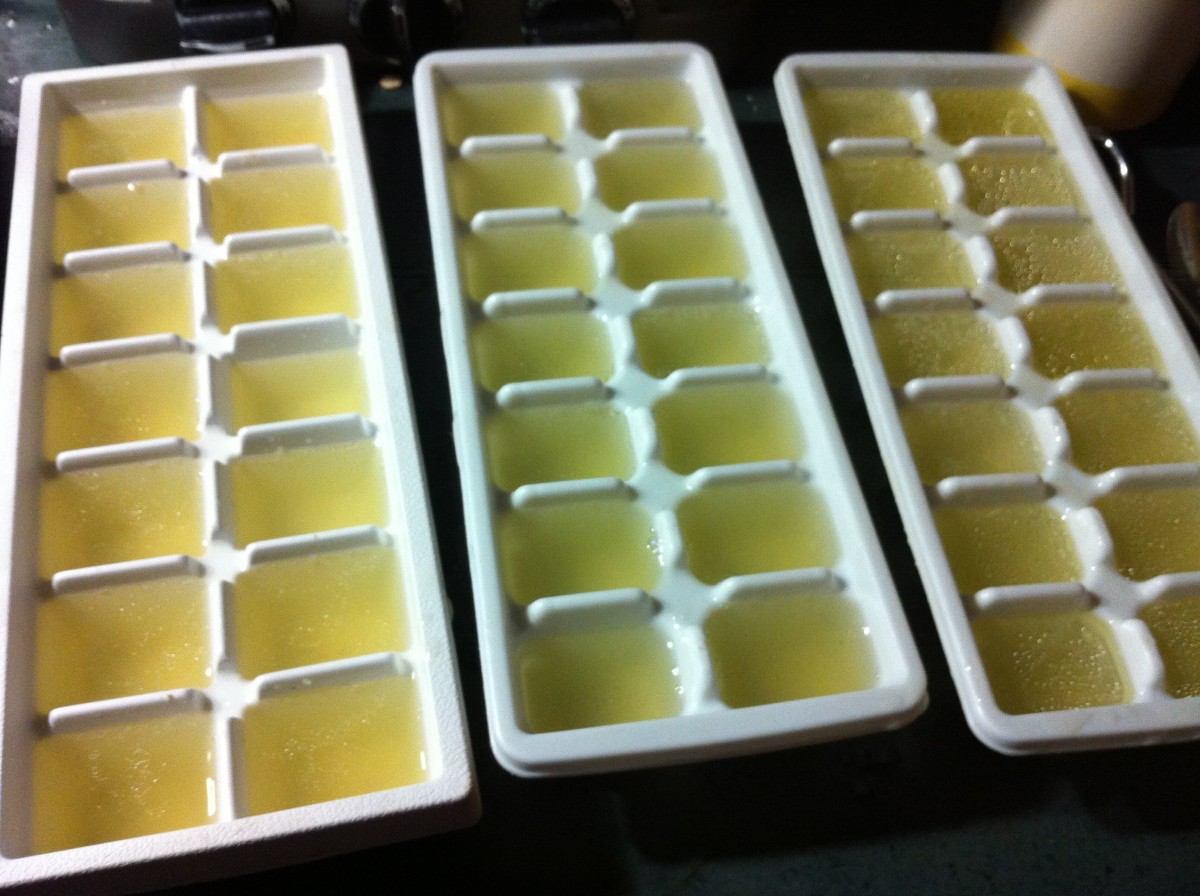 Freeze homemade chicken broth in ice cube trays to add to a variety of recipes.
