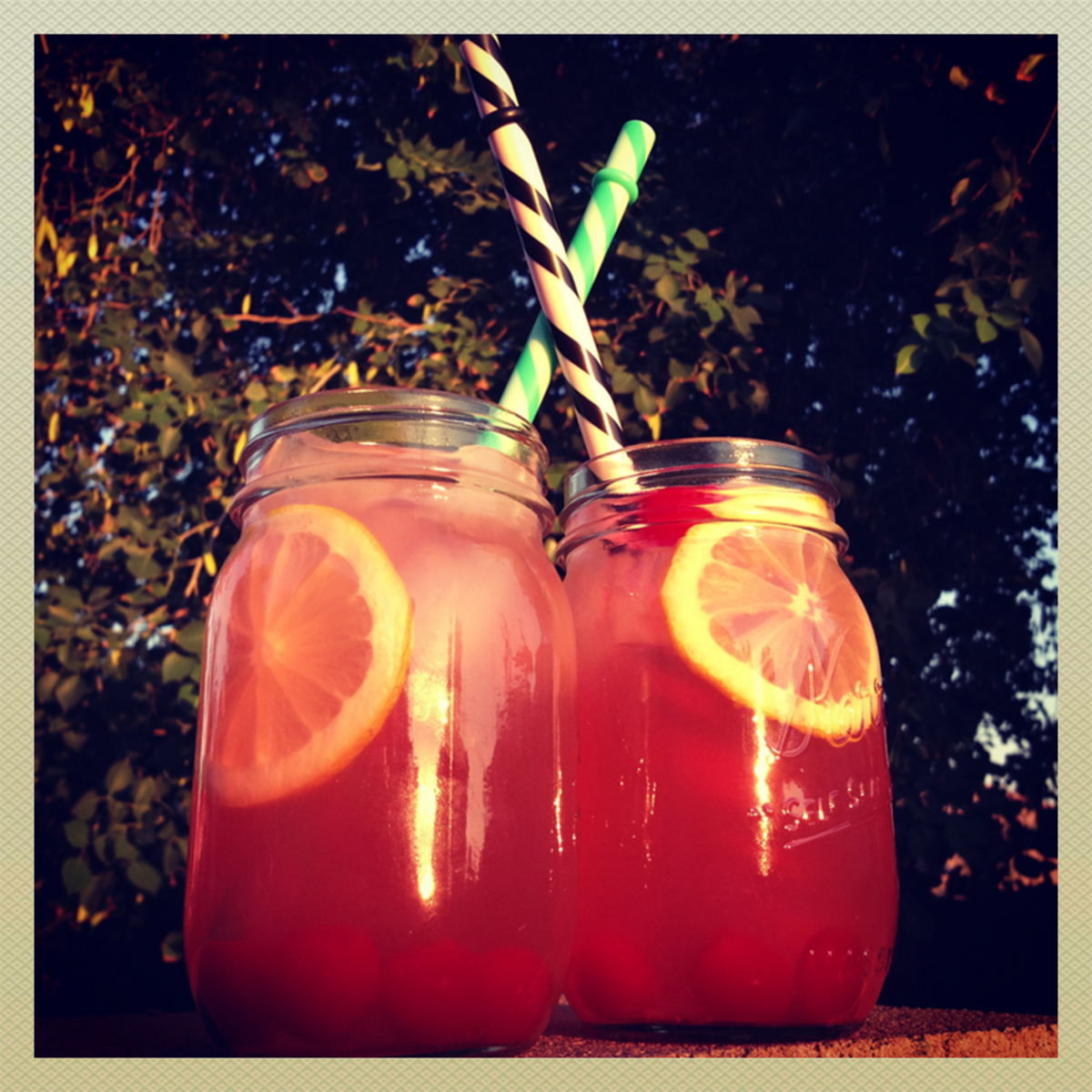 Shirley Temple lemonade for two