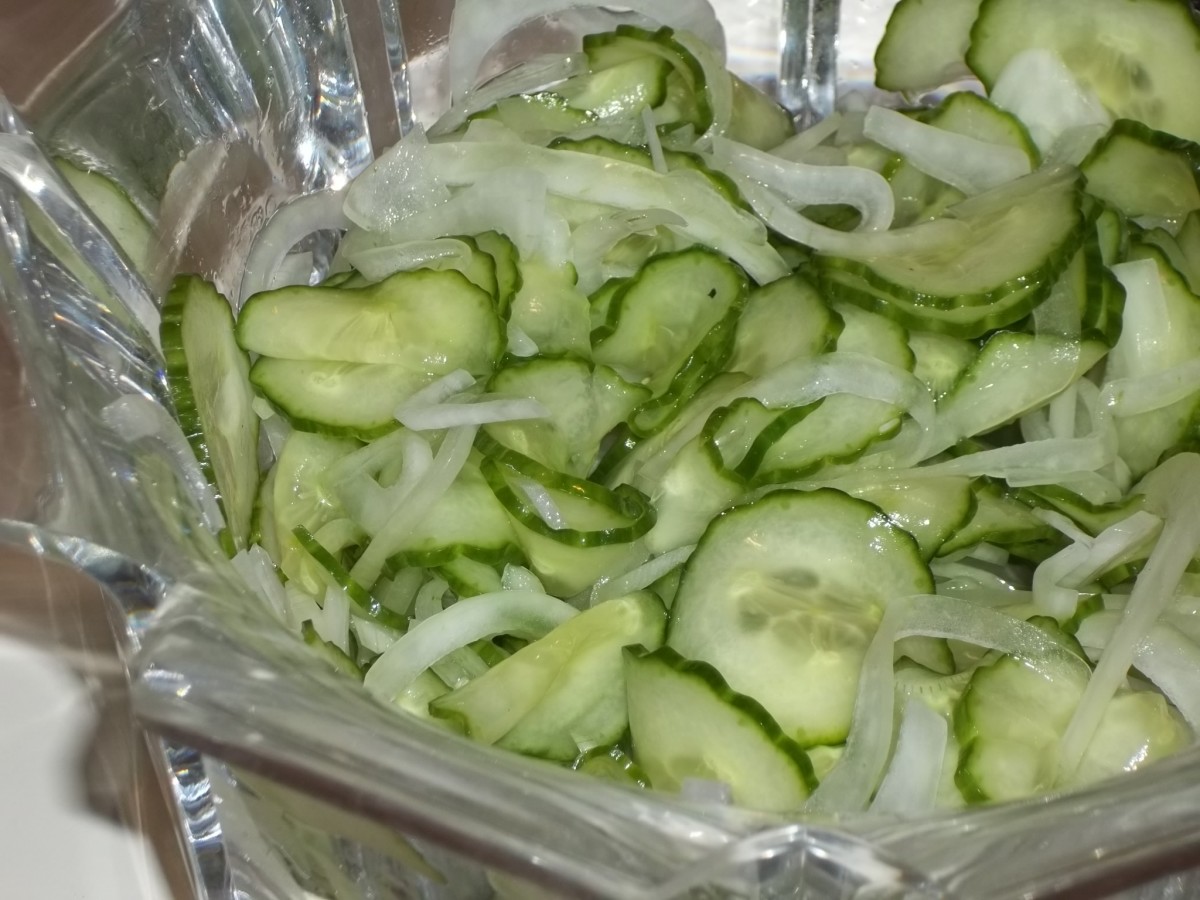 German cucumber salad.