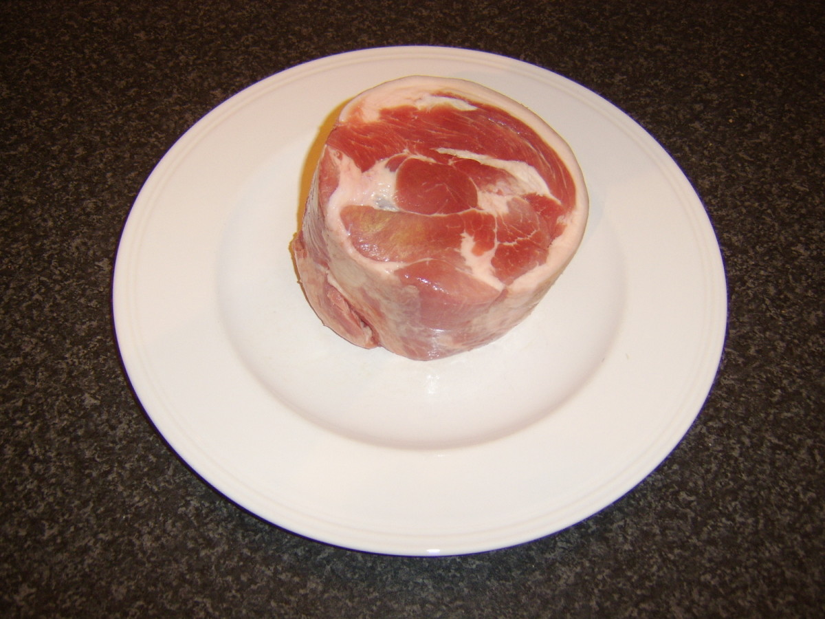 Two pound, boneless piece of rolled ham