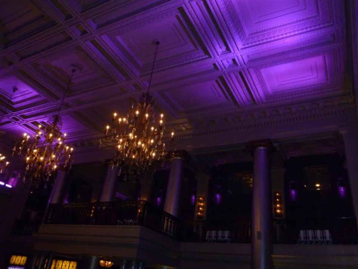 This is the beautiful former Banker's Hall, now the home of XO Restaurant.