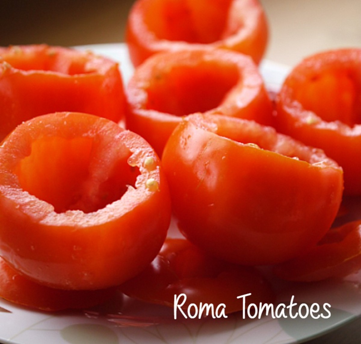 Slow-roasted roma tomatoes