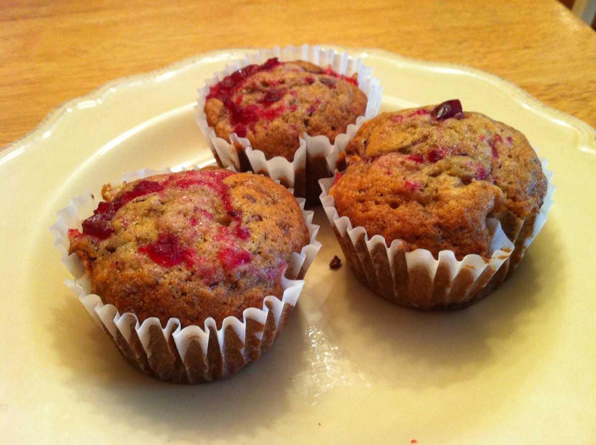 Banana Cranberry Sauce Muffins are a great way to use up your leftover cranberry sauce.