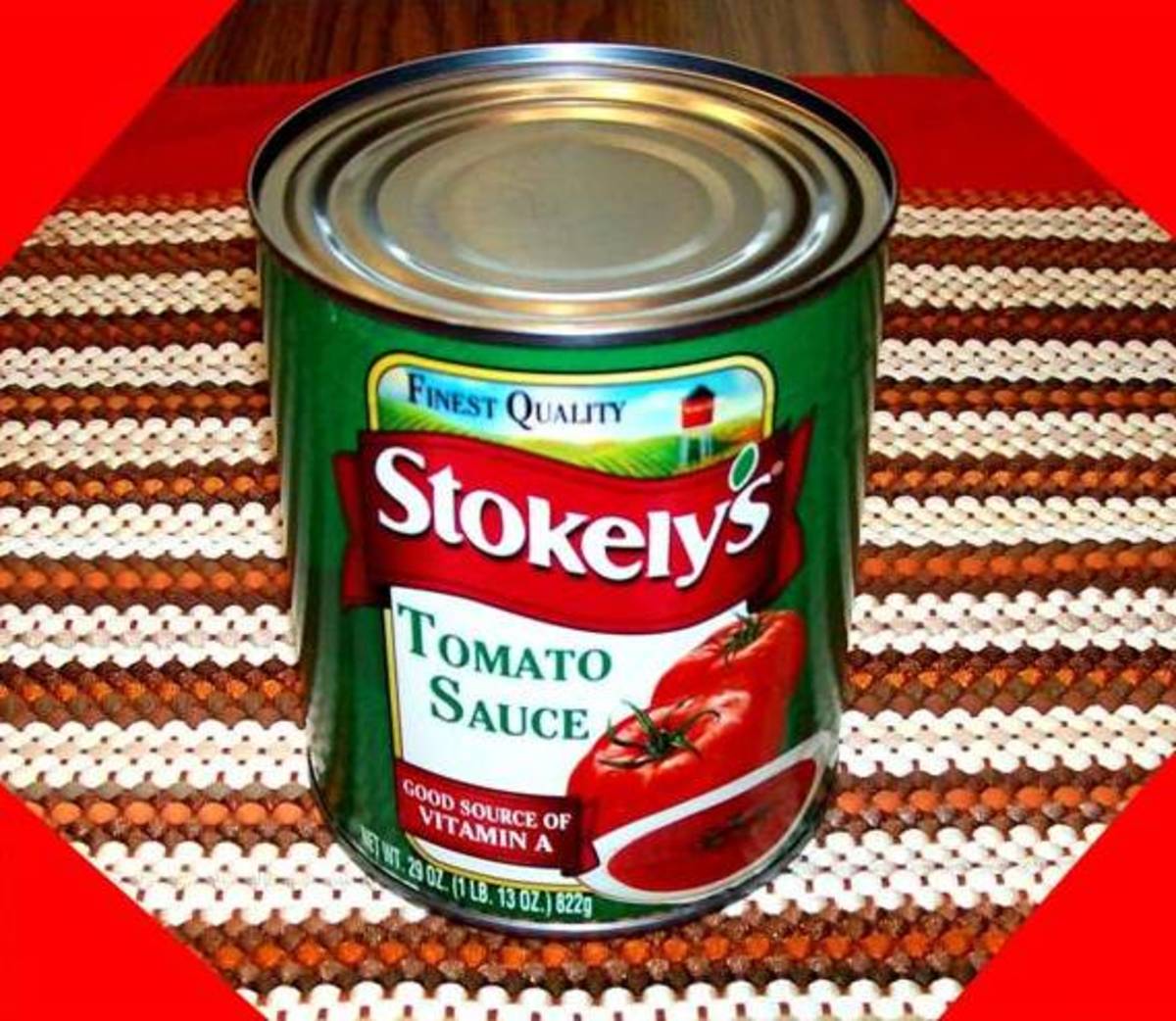 Add a 29-ounce can of tomato sauce.