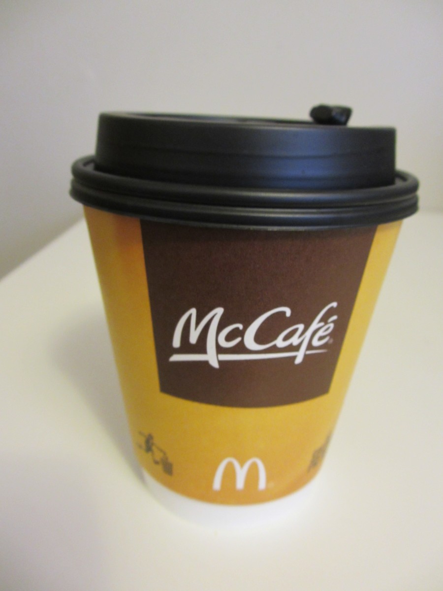 A small coffee from the McDonald's McCafe