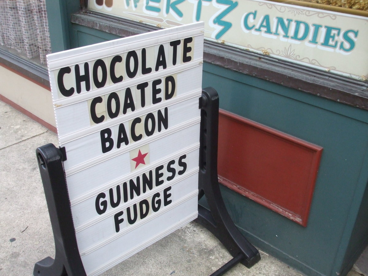 There are not many candy makers who create "Chocolate Coated Bacon."