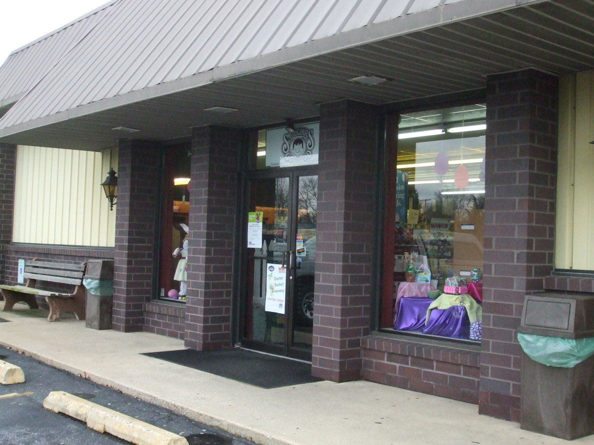 A view of the front of Smith's Candies on Lincoln Avenue in Myerstown, PA.