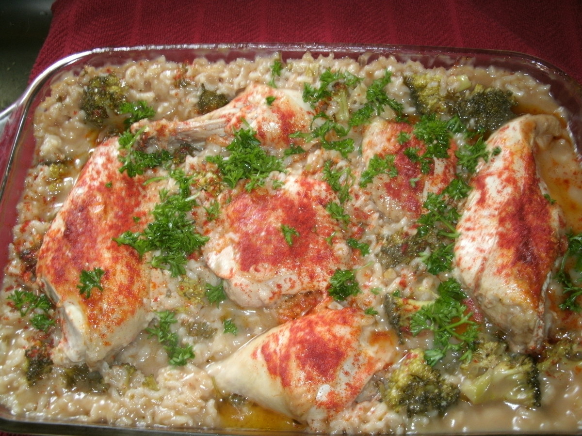 Ready for the oven chicken and rice