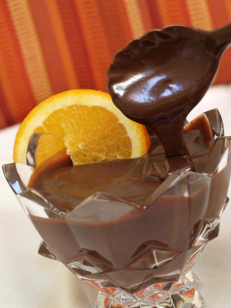 This chocolate orange fudge sauce is just waiting to be poured over ice cream.