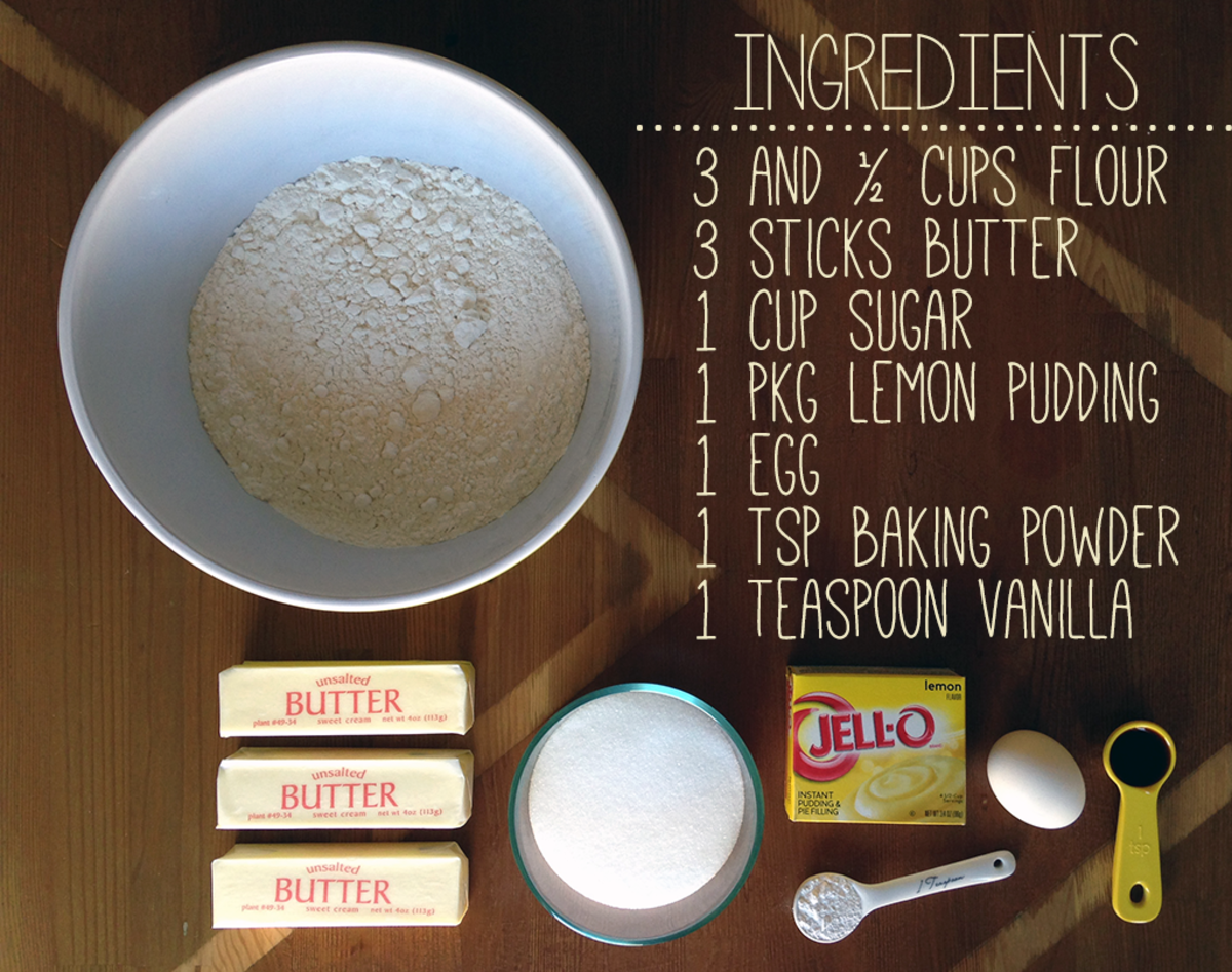 Ingredients in Jell-O Cookies