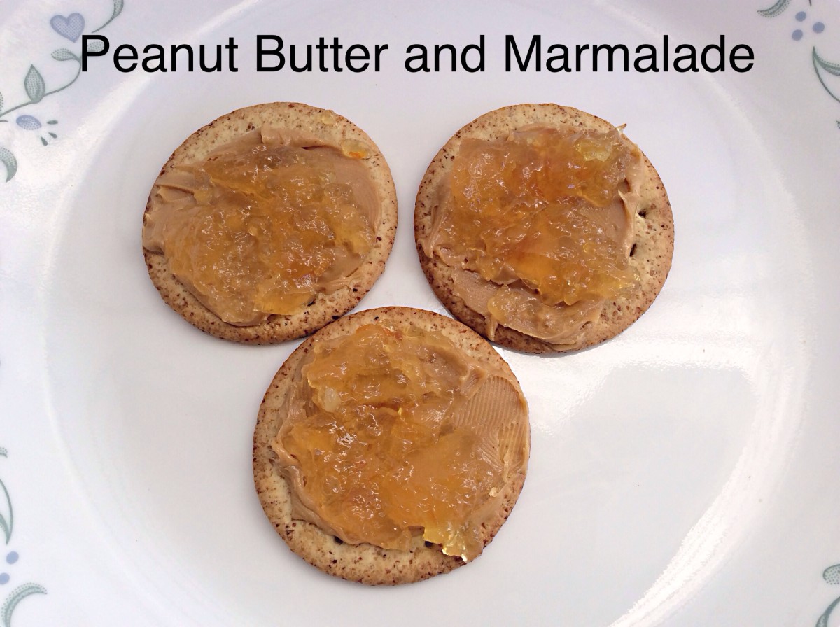 A peanut butter and Seville orange marmalade combination is basic and delicious.