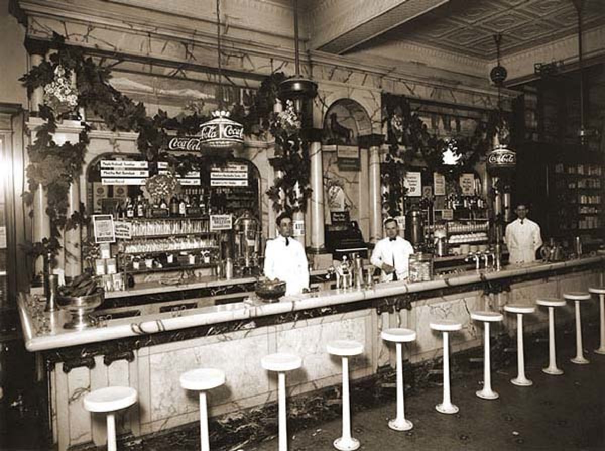 The days of soda fountains. 