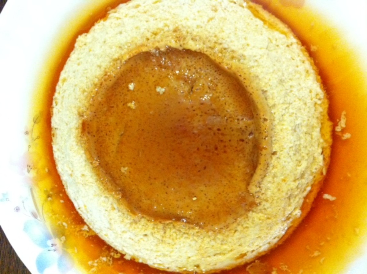 The result: delectable caramel custard pudding!