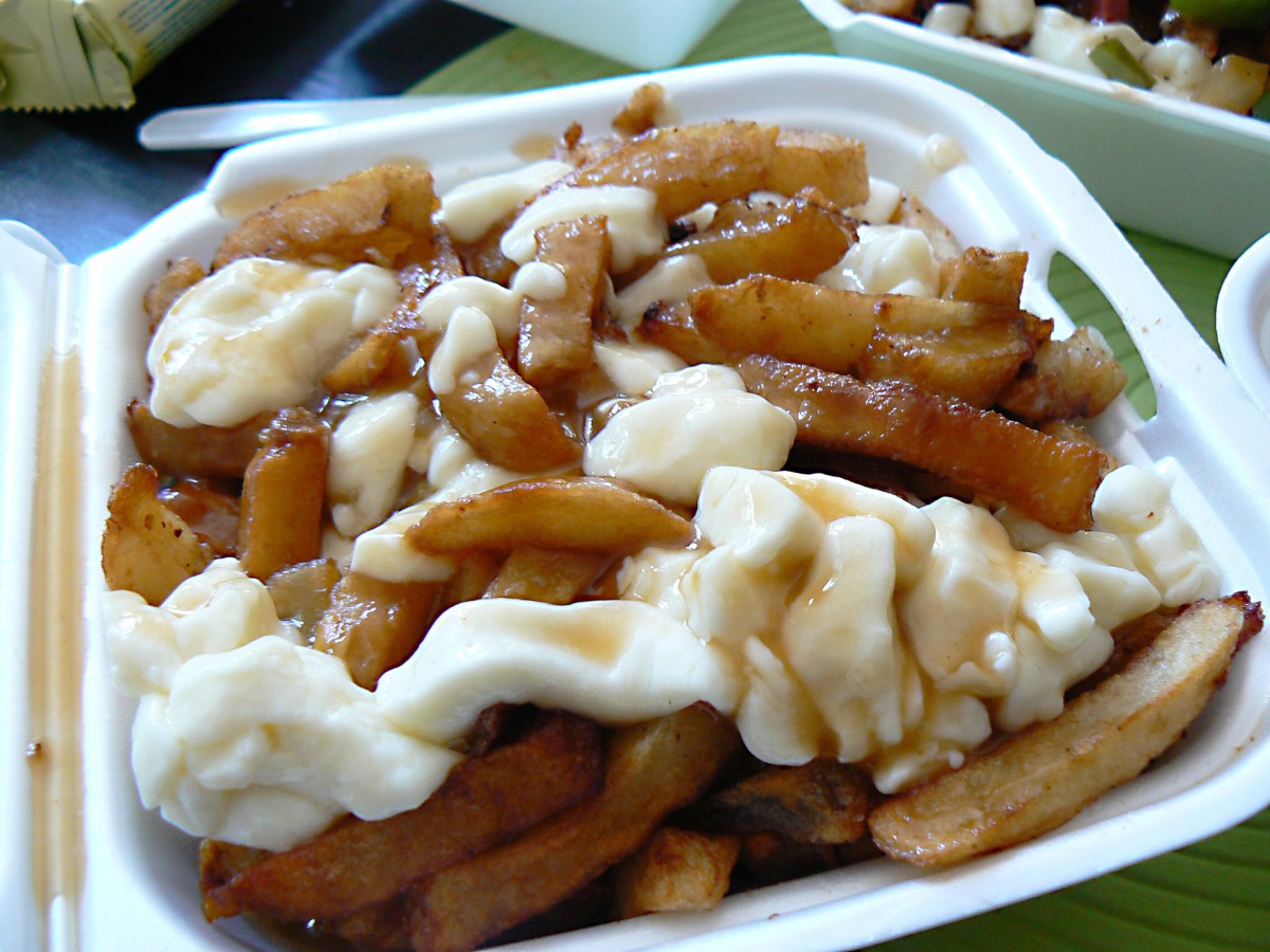 Poutine with lots of cheese curds