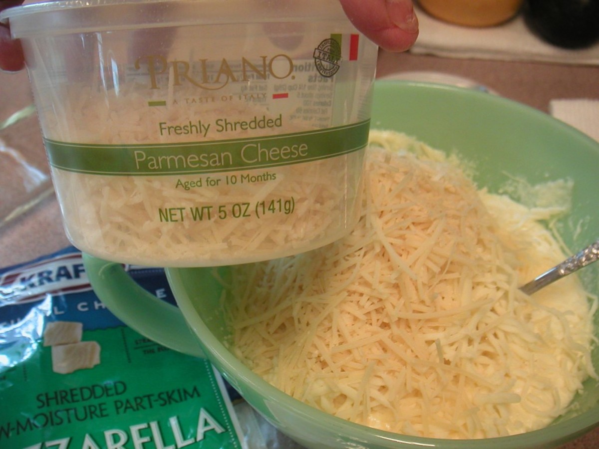 Add the Shredded Parmesan Cheese and Mozzarella