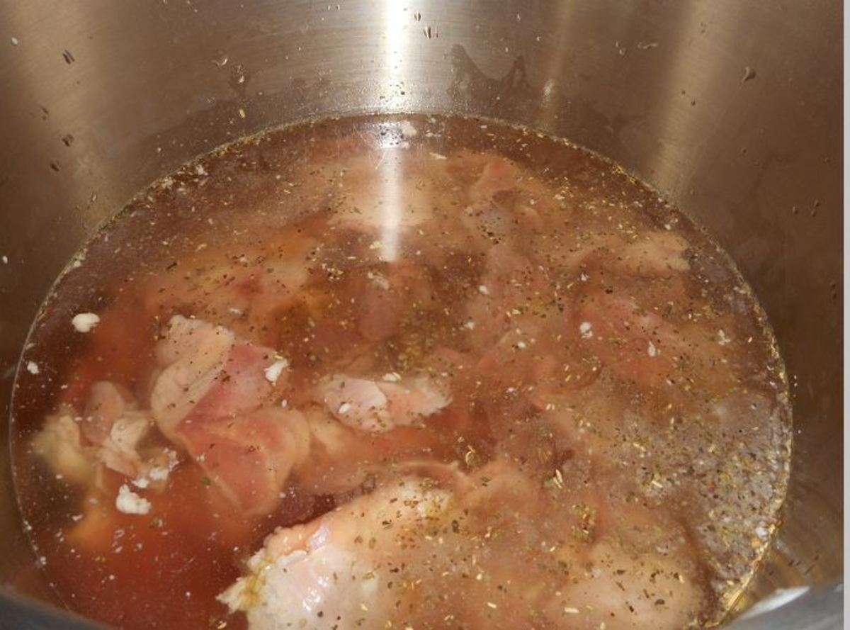 Add soup mix or marinade mix and bouillon.