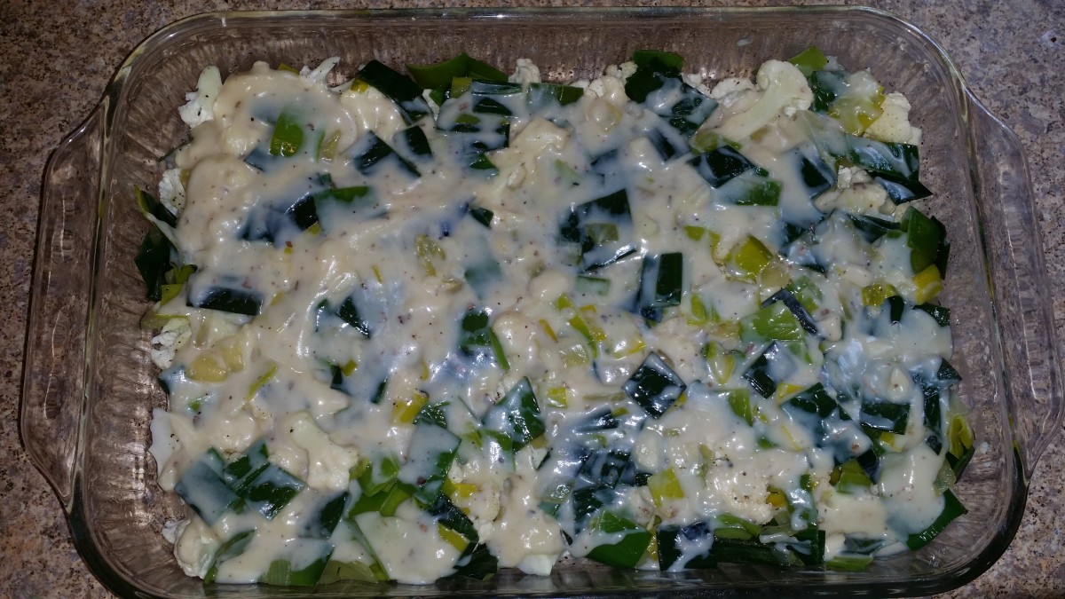 Cauliflower and Leek Au Gratin Warming Winter Casserole Delishably
