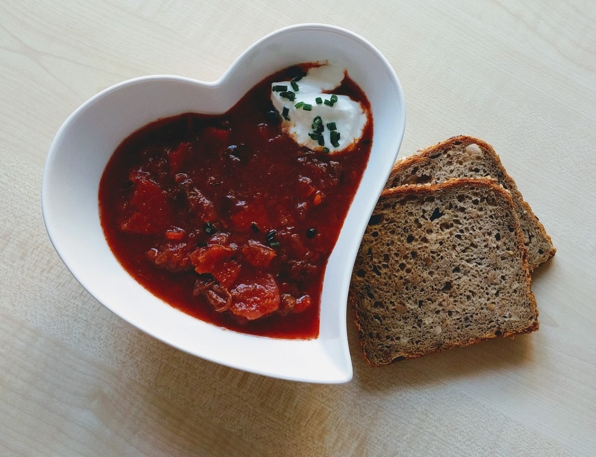 Russian borscht with meat