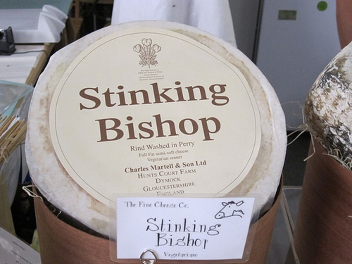 Stinking Bishop cheese is washed in fermented pear juice.