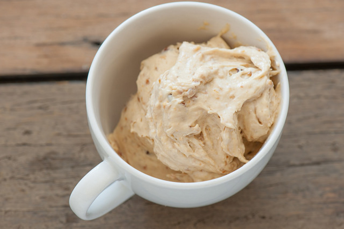 Homemade peanut butter ice cream