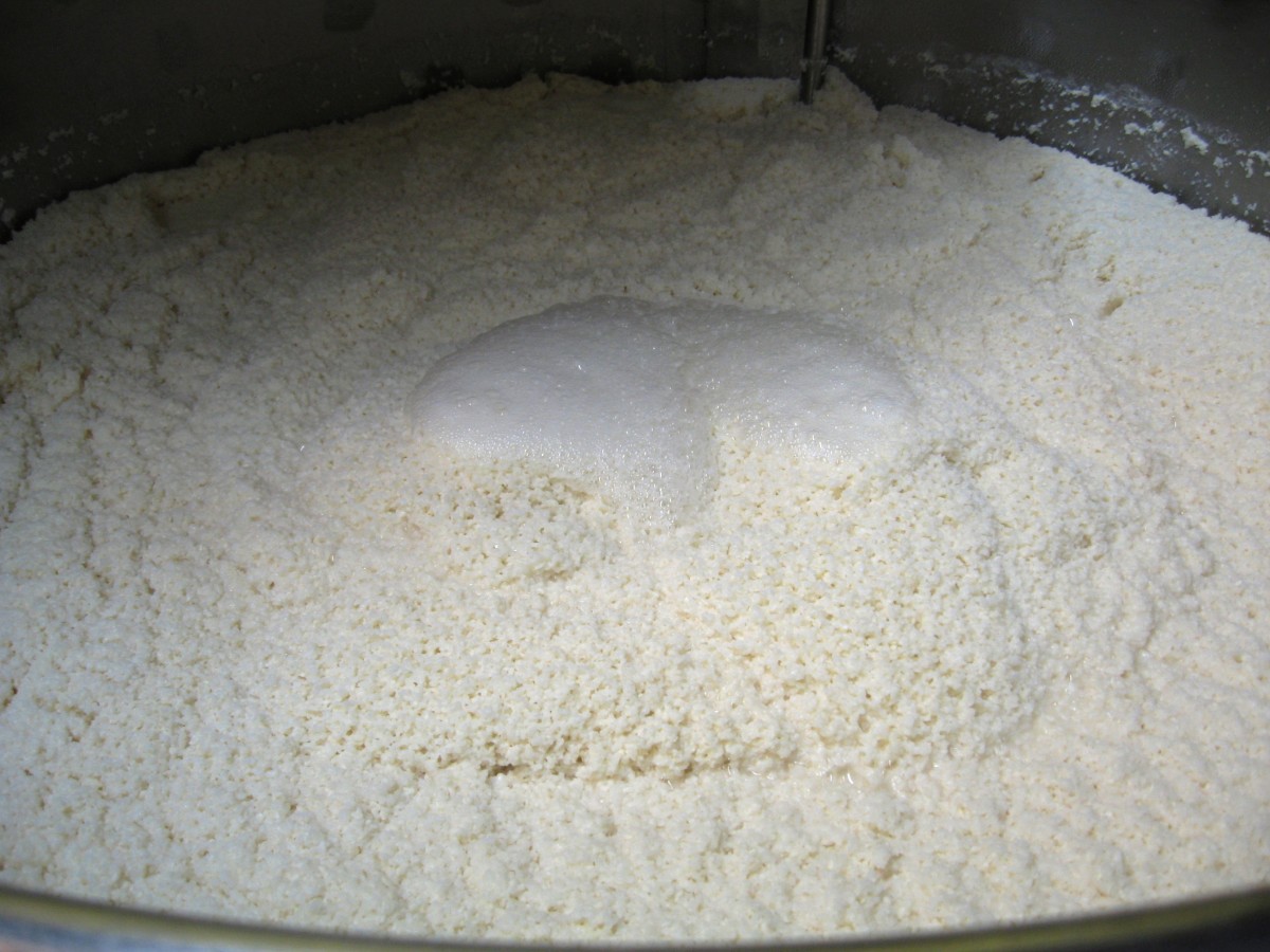 See rice as it ferments into sake.