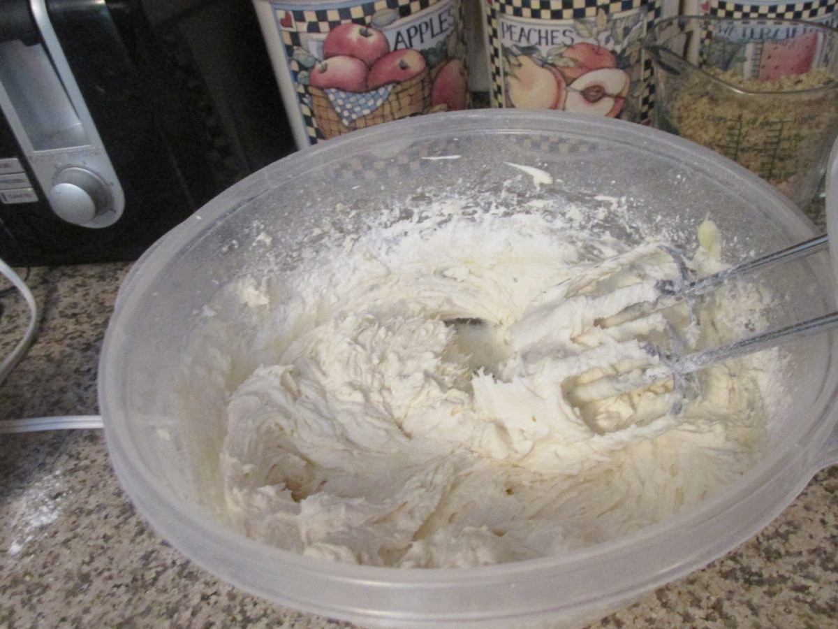 The first stage of the dough.