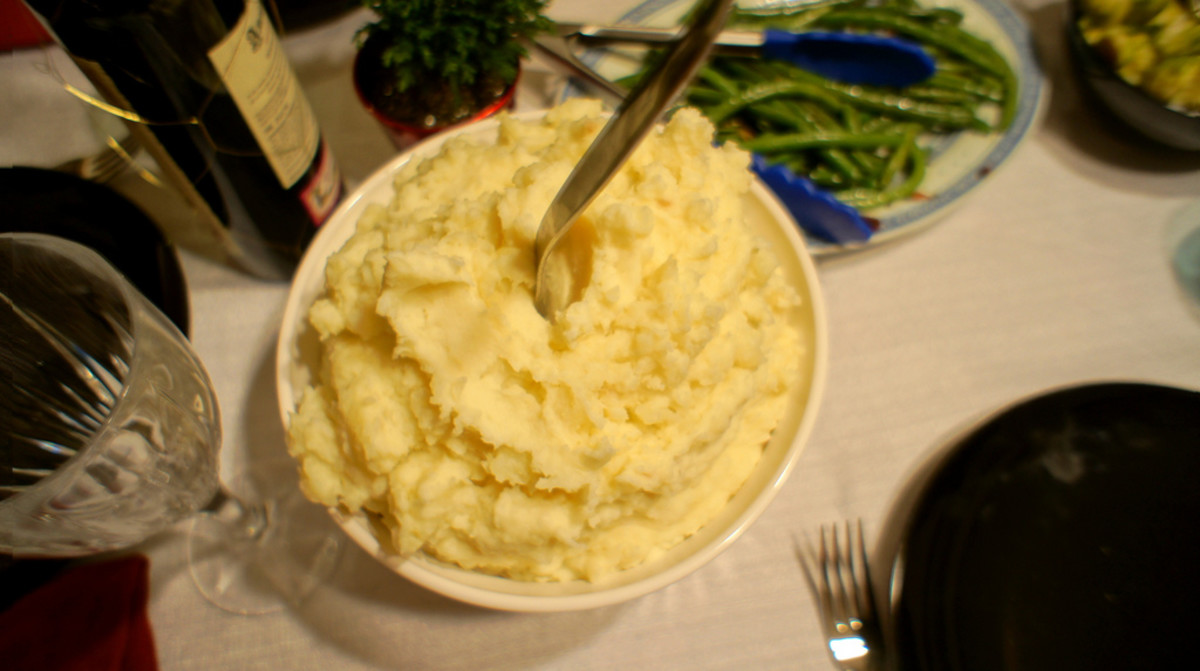Night-before Thanksgiving mashed potatoes