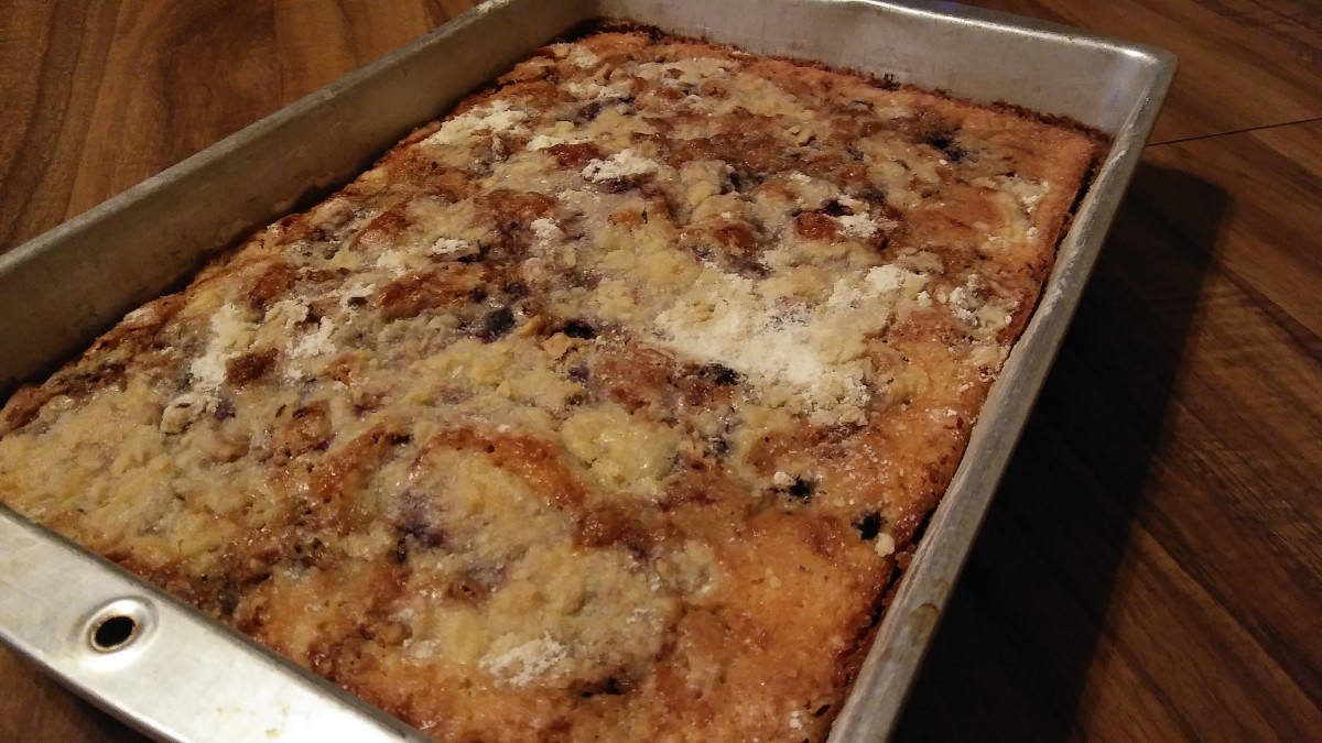 This coffeecake is best enjoyed while it's still warm. 