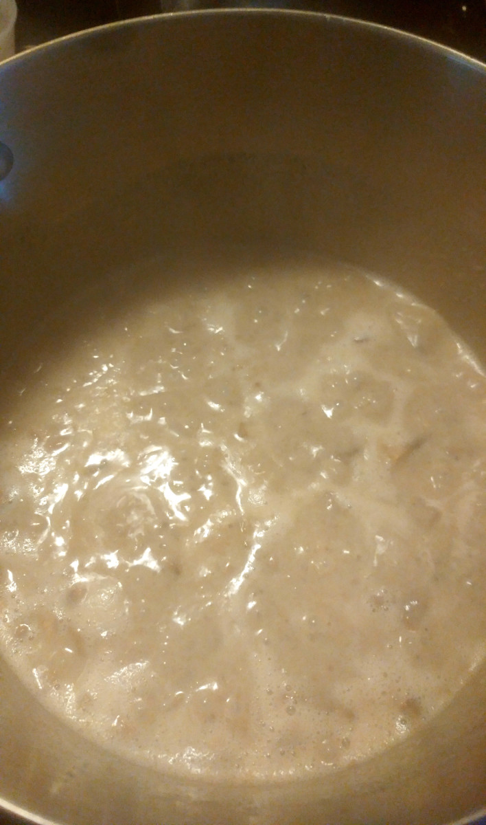 getting all nice and steamy and bubbling like crazy!