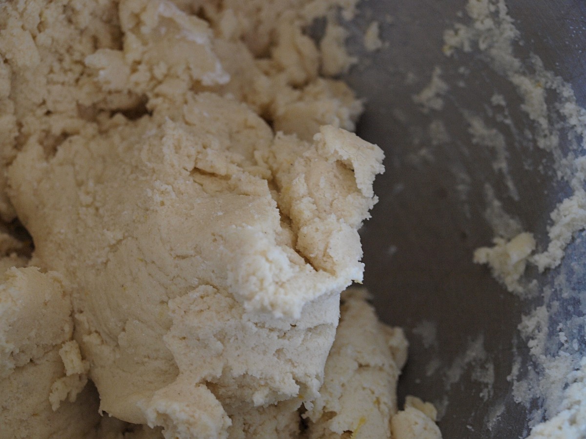 Slowly add the dry ingredients to the wet ones and mix until fully incorporated.  