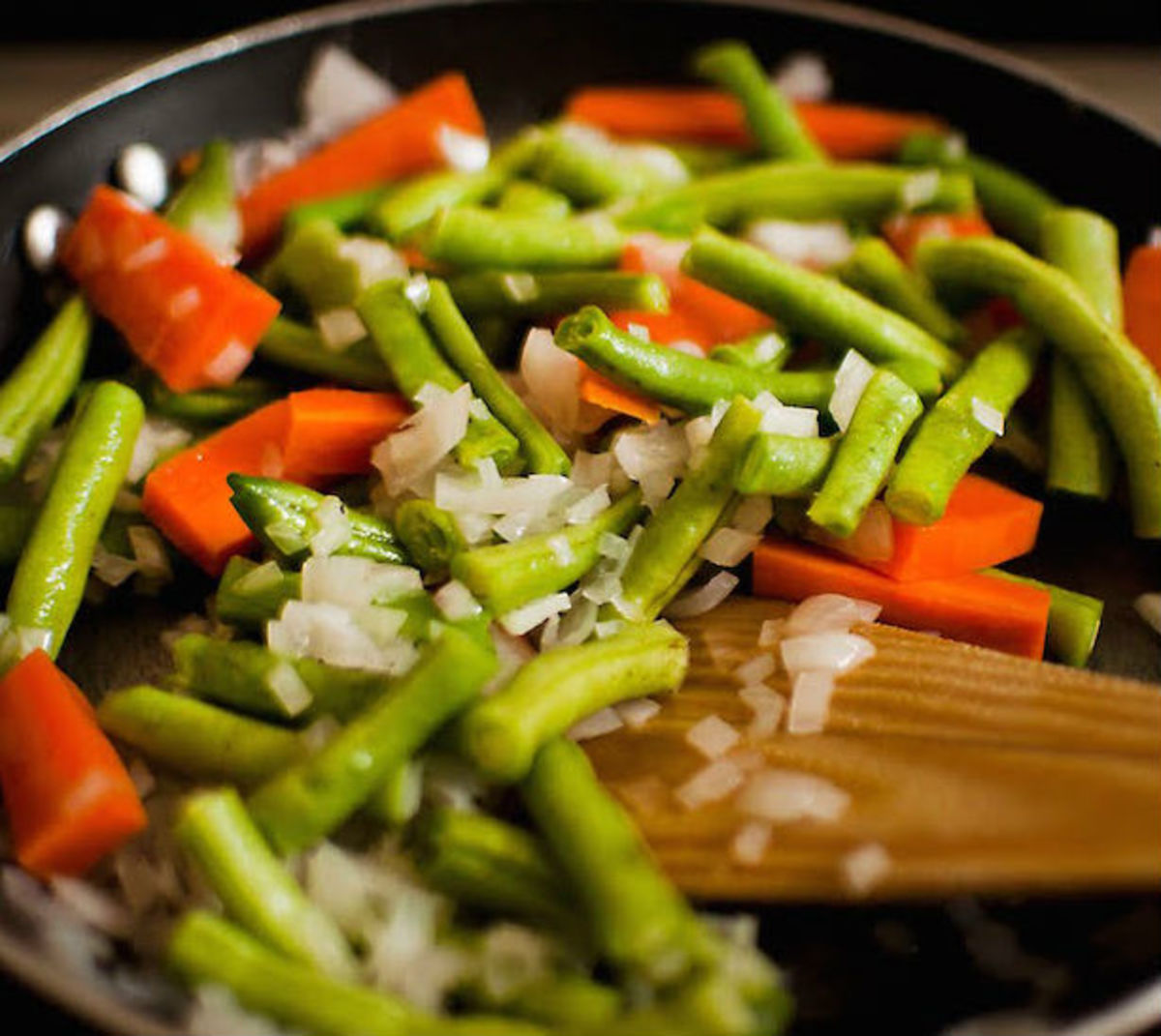 Sauteing vegetables
