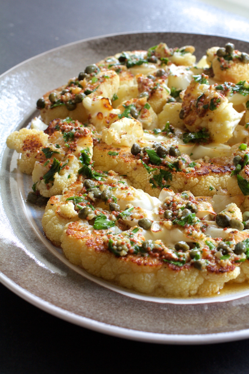 4. Roasted Cauliflower With Mustard Caper Brown Butter