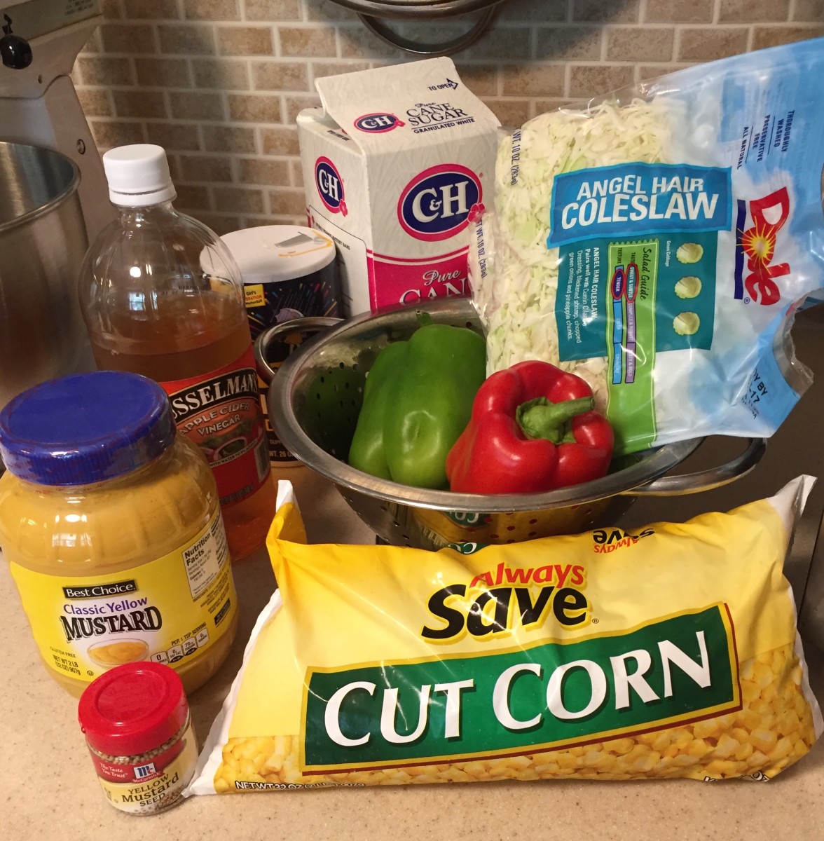 Ingredients for KT's Shortcut Corn Relish