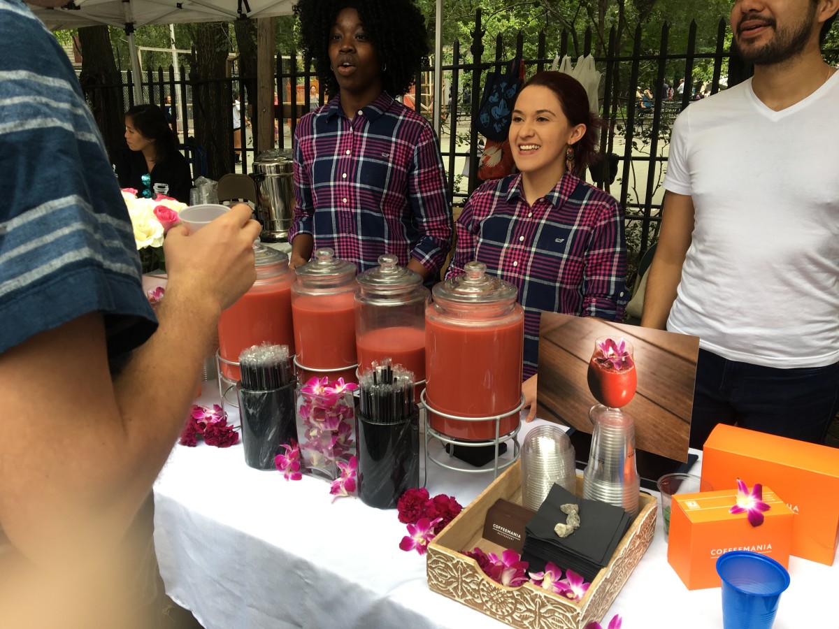 Coffeemania's Booth at the Hester Street Cold Brew Competition