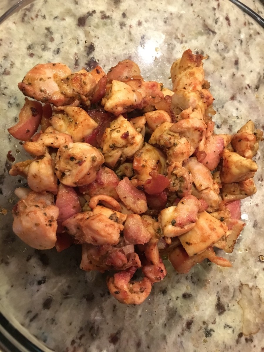 Cooked Chicken and Bacon