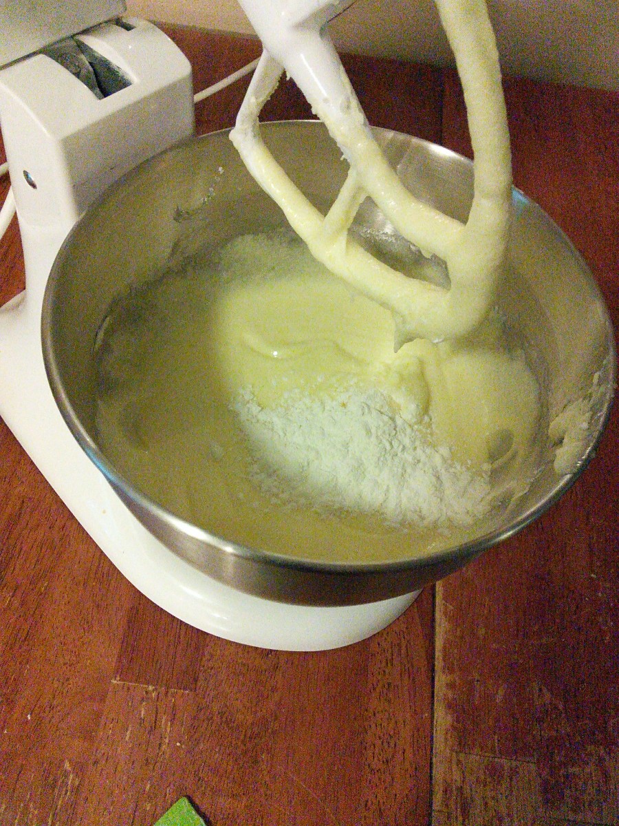 Slowly add the flour, alternating with the milk. 
