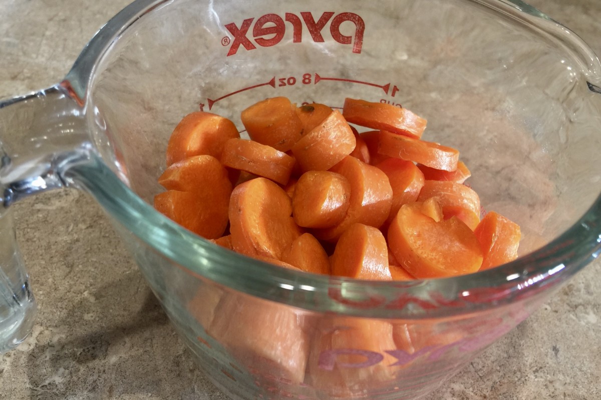 Boil sliced, unpeeled carrots for 8 to10 minutes, until tender. 