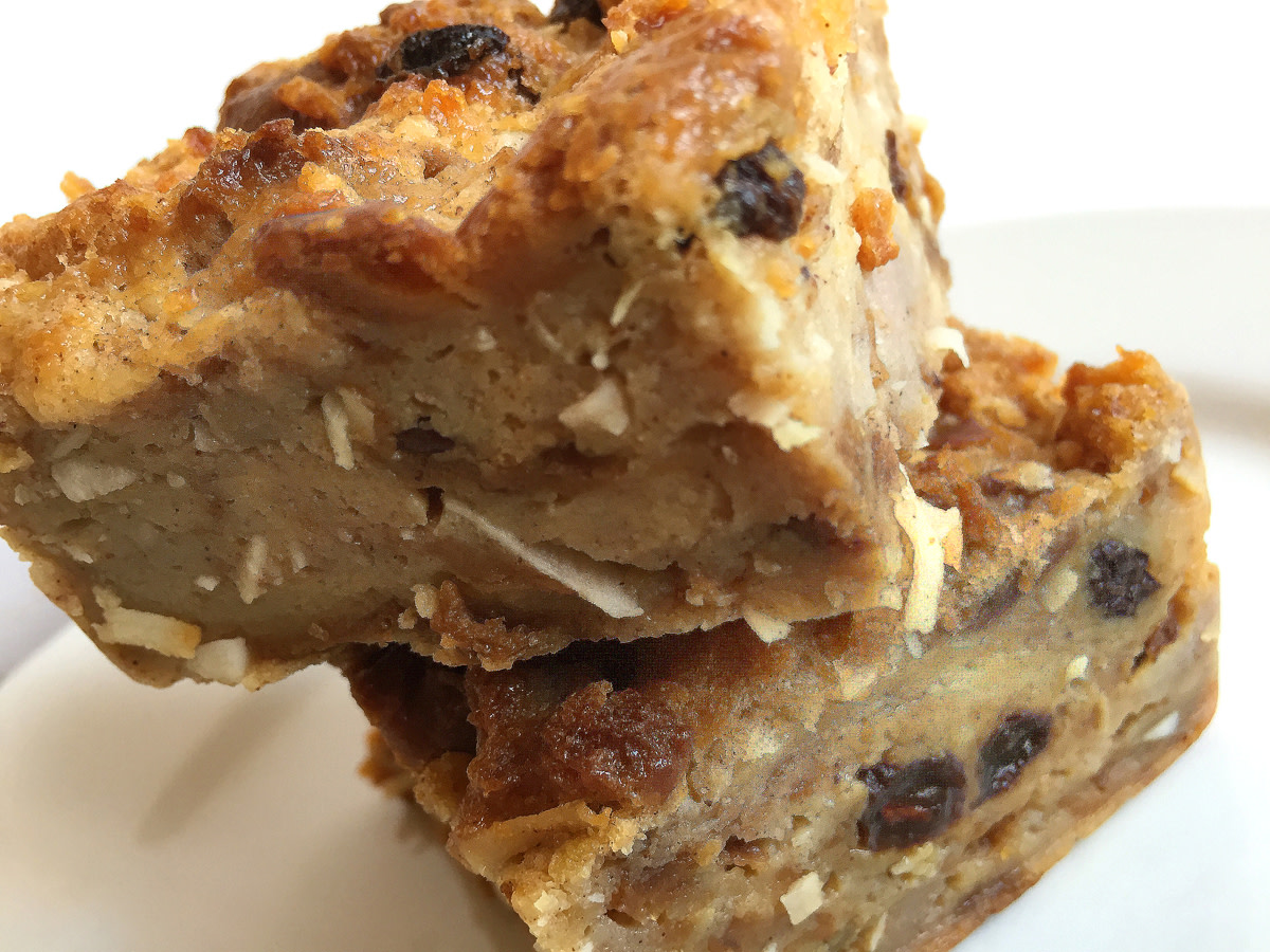 Classic bread pudding with an exotic tropical twist.
