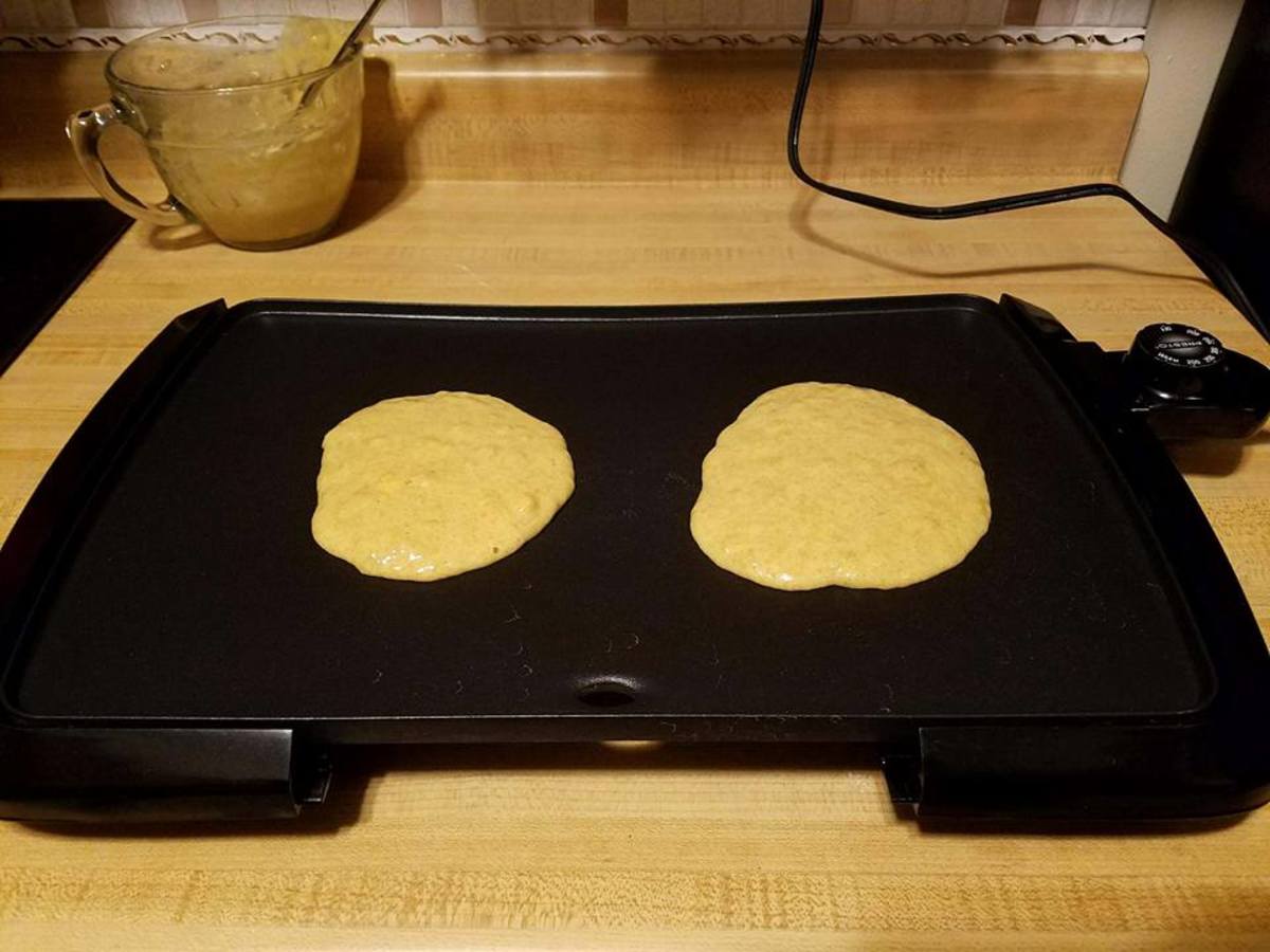 Pancakes on Griddle